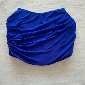 BONED MESH BUSTIER CORSET BODYSHAPER CROP TOP IN BLUE